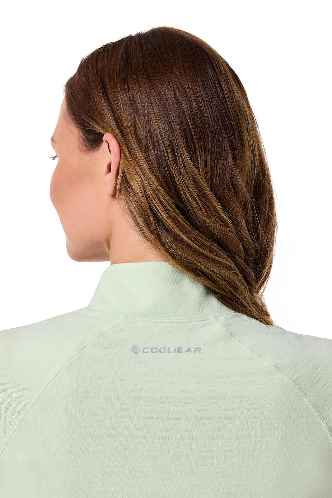 Women's Albatross Elbow Sleeve Mock Neck Top | Seedling Diamond Jacquard