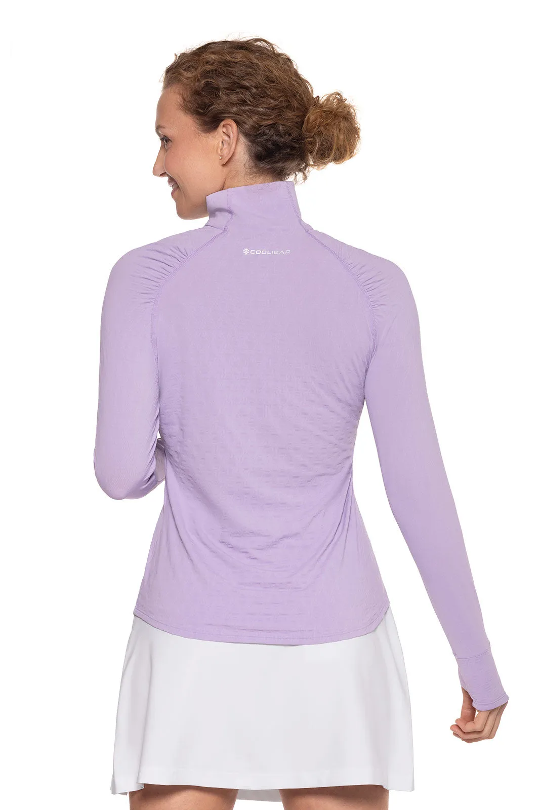 Women's Arabella Golf Quarter-Zip | Lavendula Diamond Jacquard