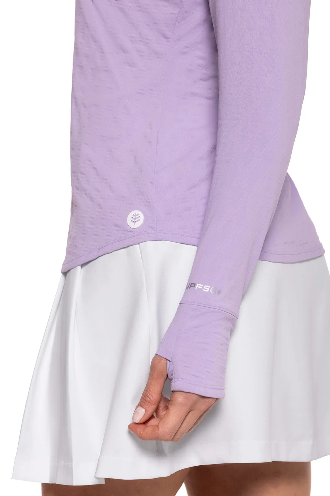 Women's Arabella Golf Quarter-Zip | Lavendula Diamond Jacquard