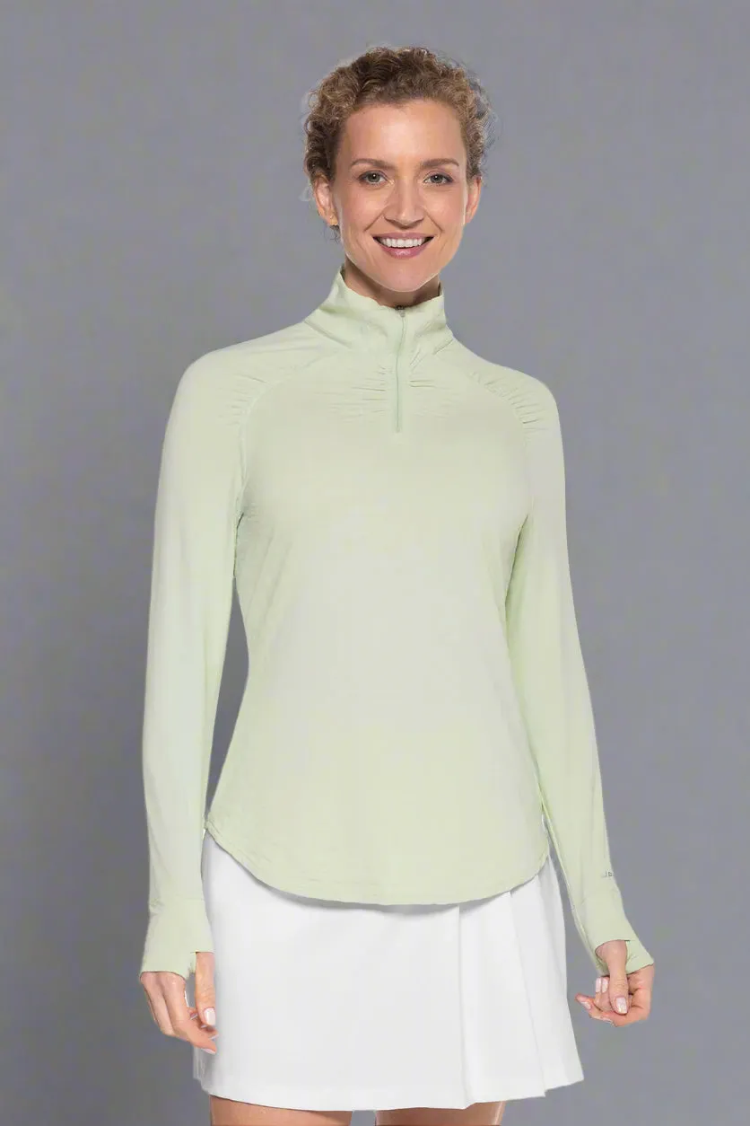 Women's Arabella Golf Quarter-Zip | Seedling Diamond Jacquard