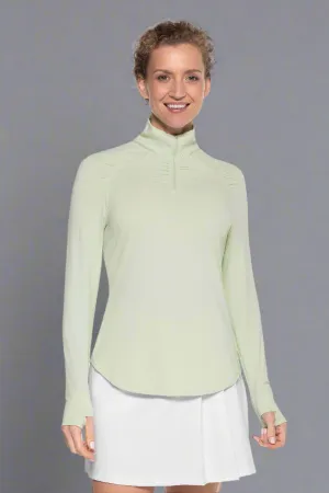Women's Arabella Golf Quarter-Zip | Seedling Diamond Jacquard