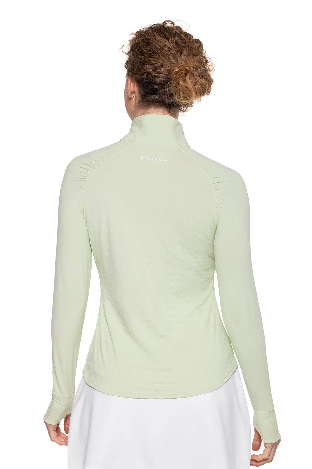 Women's Arabella Golf Quarter-Zip | Seedling Diamond Jacquard