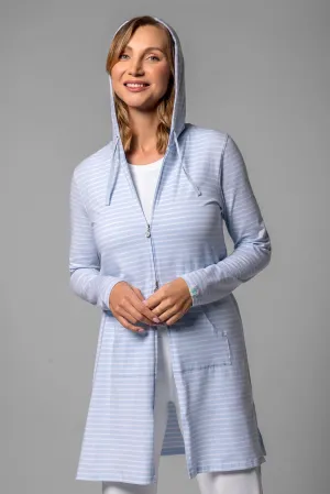 Women's Cabana Hoodie | Skyride/White Stripe