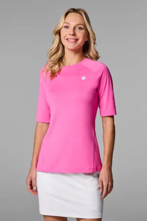 Women's Devi Short Sleeve Fitness | Tulip Pink