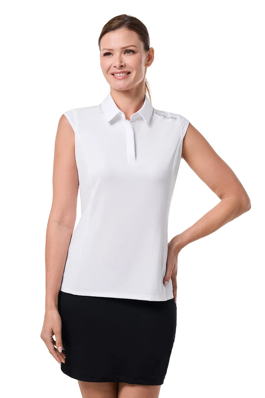 Women's Dew-Sweeper Sleeveless Polo | White