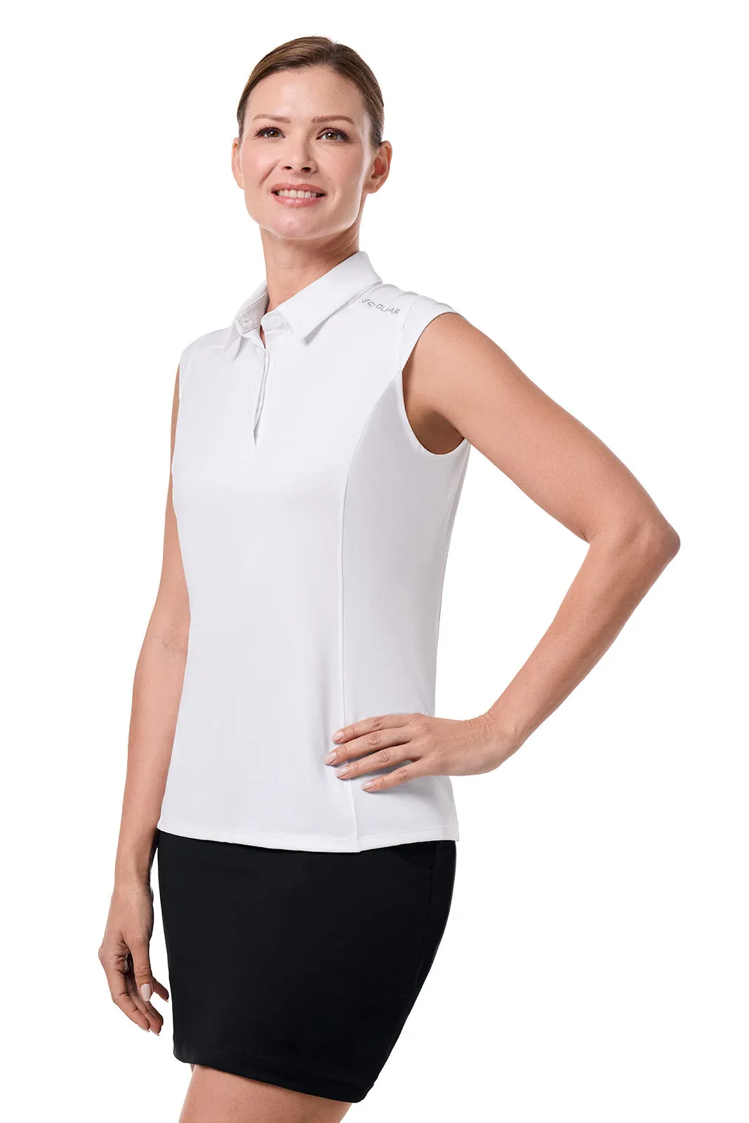 Women's Dew-Sweeper Sleeveless Polo | White