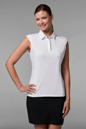 Women's Dew-Sweeper Sleeveless Polo | White