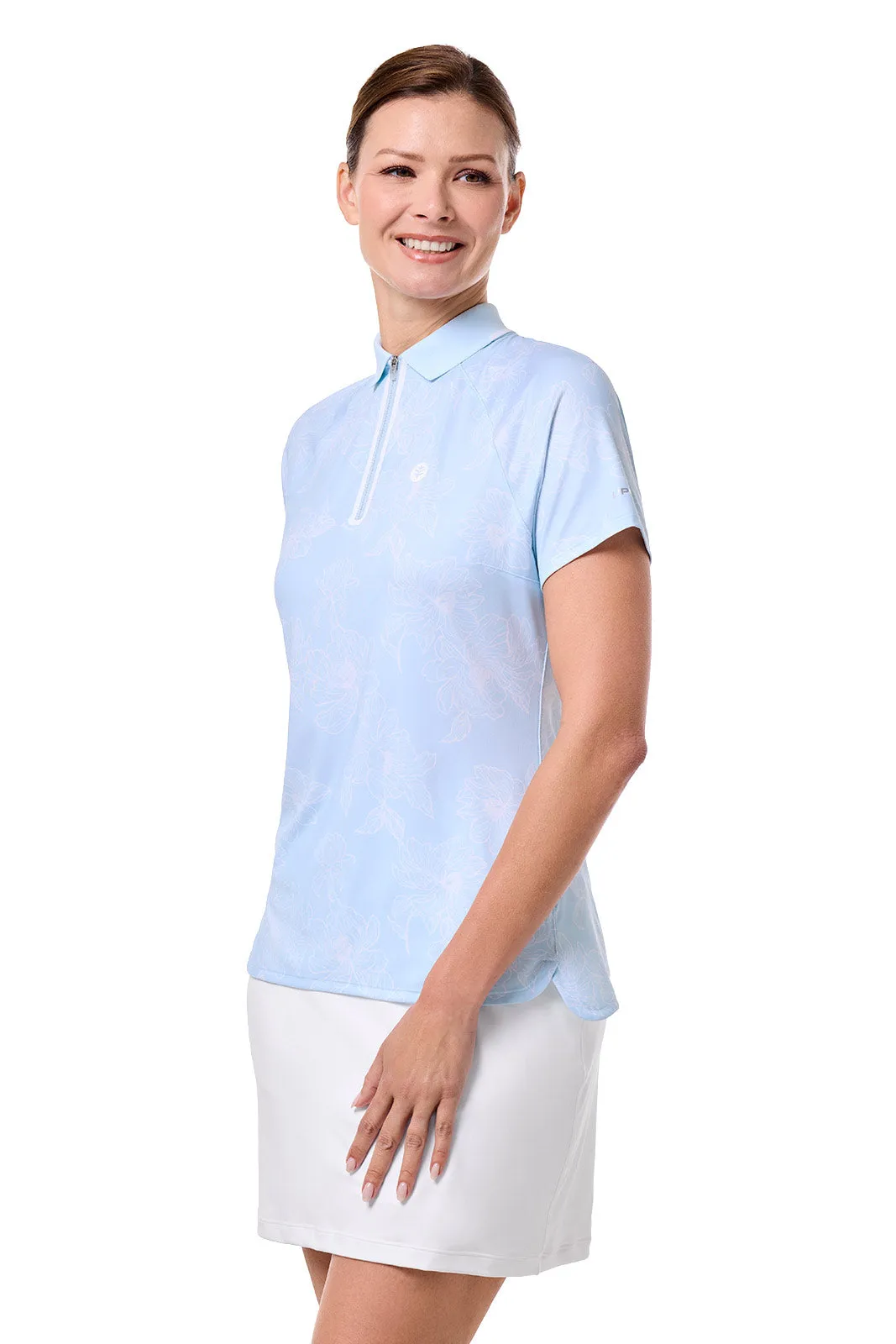 Women's Double Eagle Short Sleeve Polo | Skyride Perfect Peony