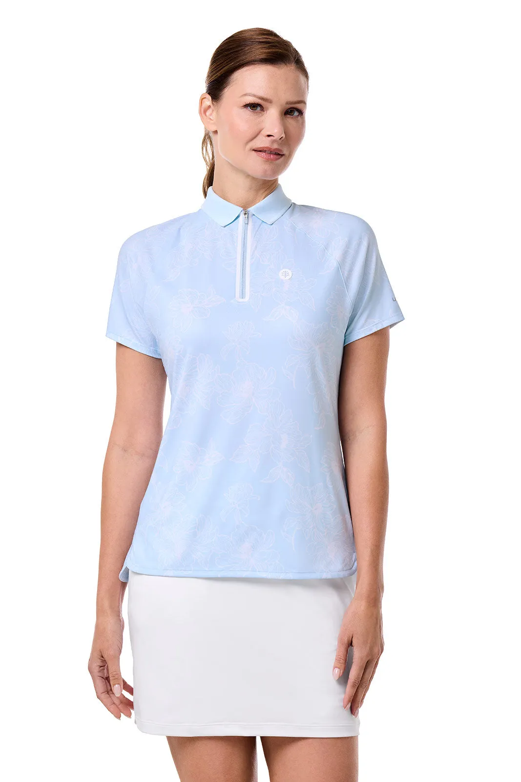 Women's Double Eagle Short Sleeve Polo | Skyride Perfect Peony