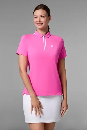 Women's Double Eagle Short Sleeve Polo | Tulip Pink
