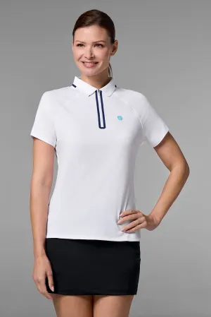Women's Double Eagle Short Sleeve Polo | White