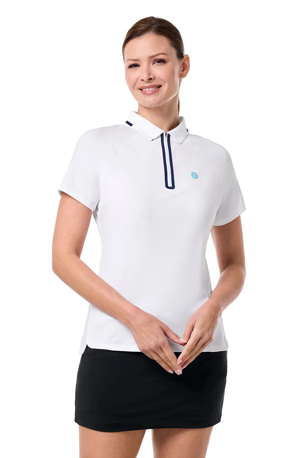 Women's Double Eagle Short Sleeve Polo | White