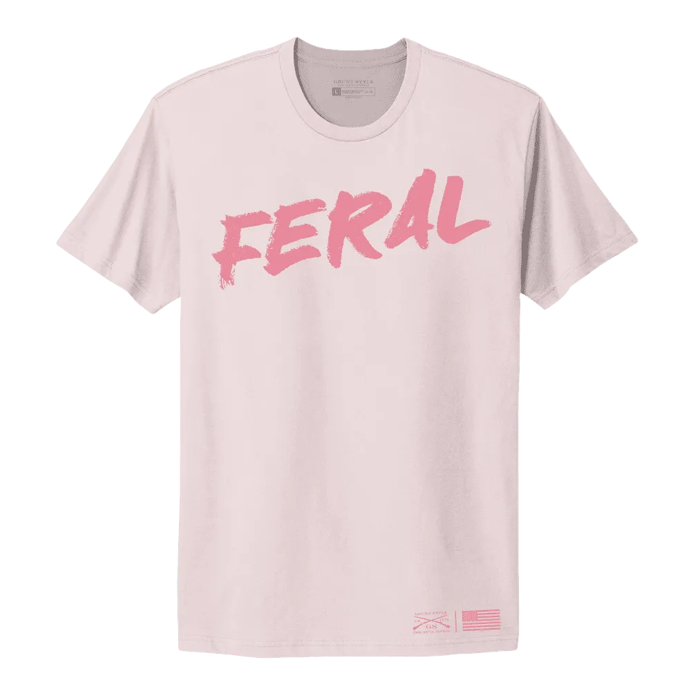 Women's Feral Boyfriend Fit T-Shirt - Light Pink