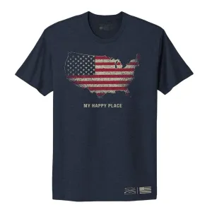 Women's My Happy Place Boyfriend Fit T-Shirt - Midnight Navy