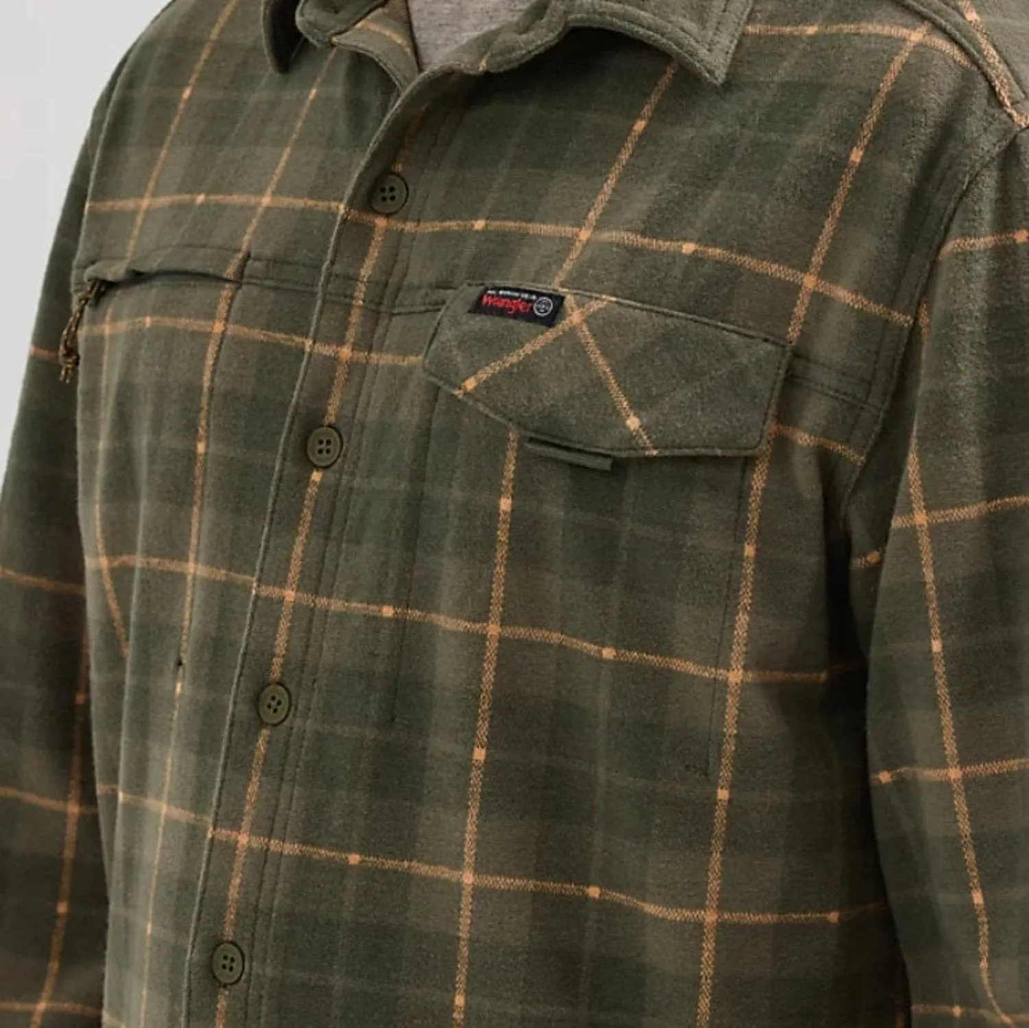 Wrangler Men's ATG Campsite Button-Down Long Sleeve Shirt