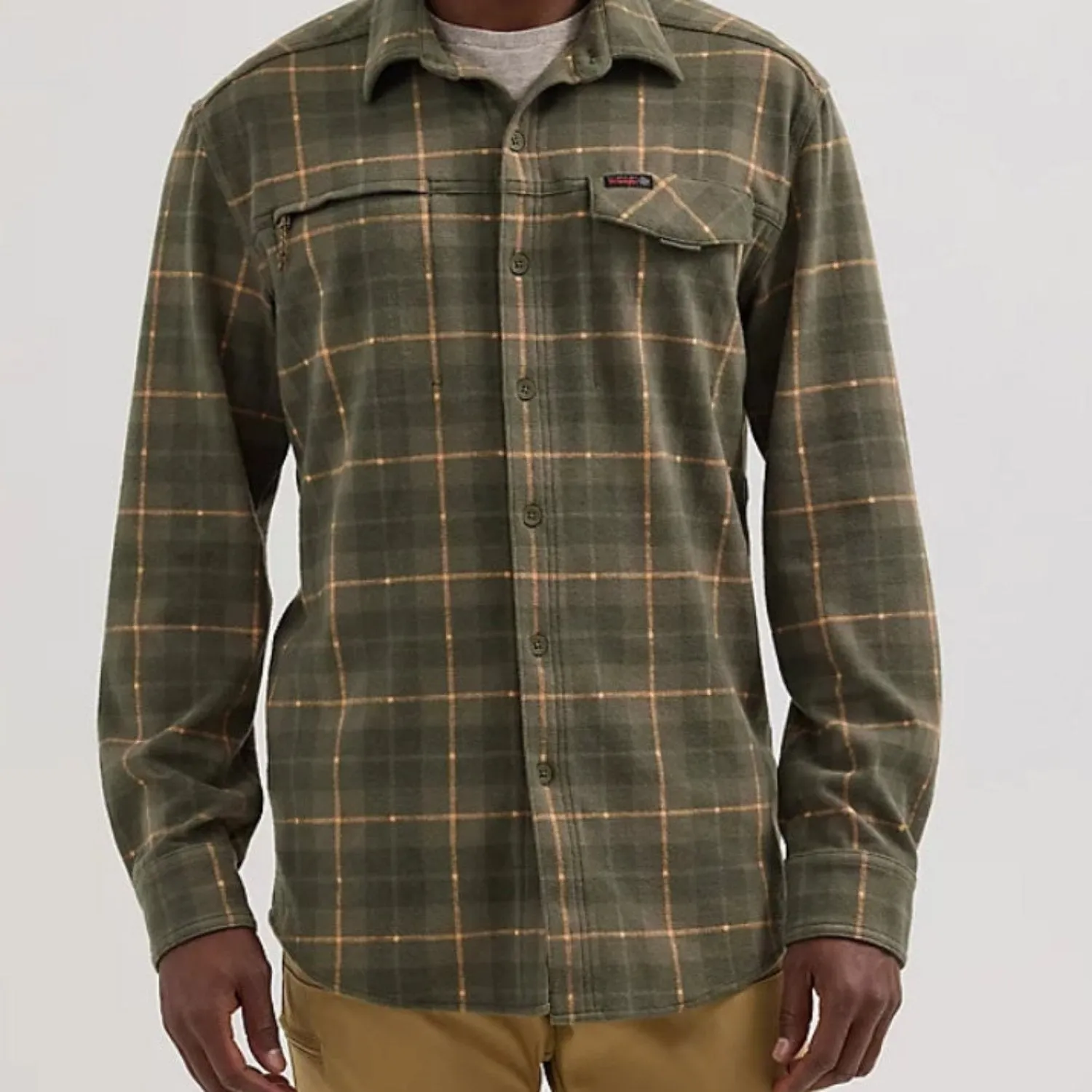 Wrangler Men's ATG Campsite Button-Down Long Sleeve Shirt